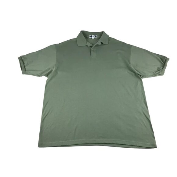 Jerzees Mens Green Slim McGinn's Bowling Short Sleeve Polo Shirt Size XL - Picture 1 of 9